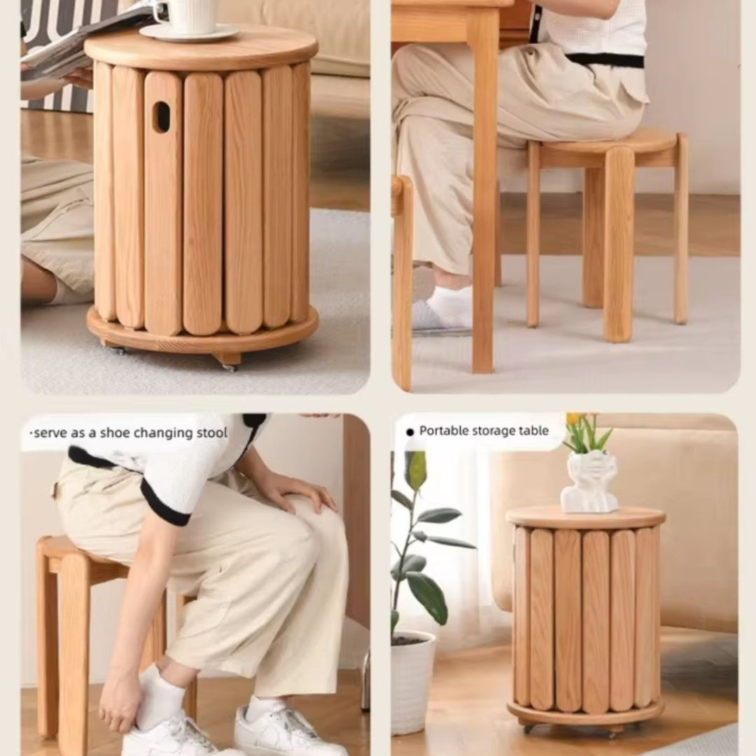 Mesa con Taburetes 4 En 1 En Madera Multifuncion