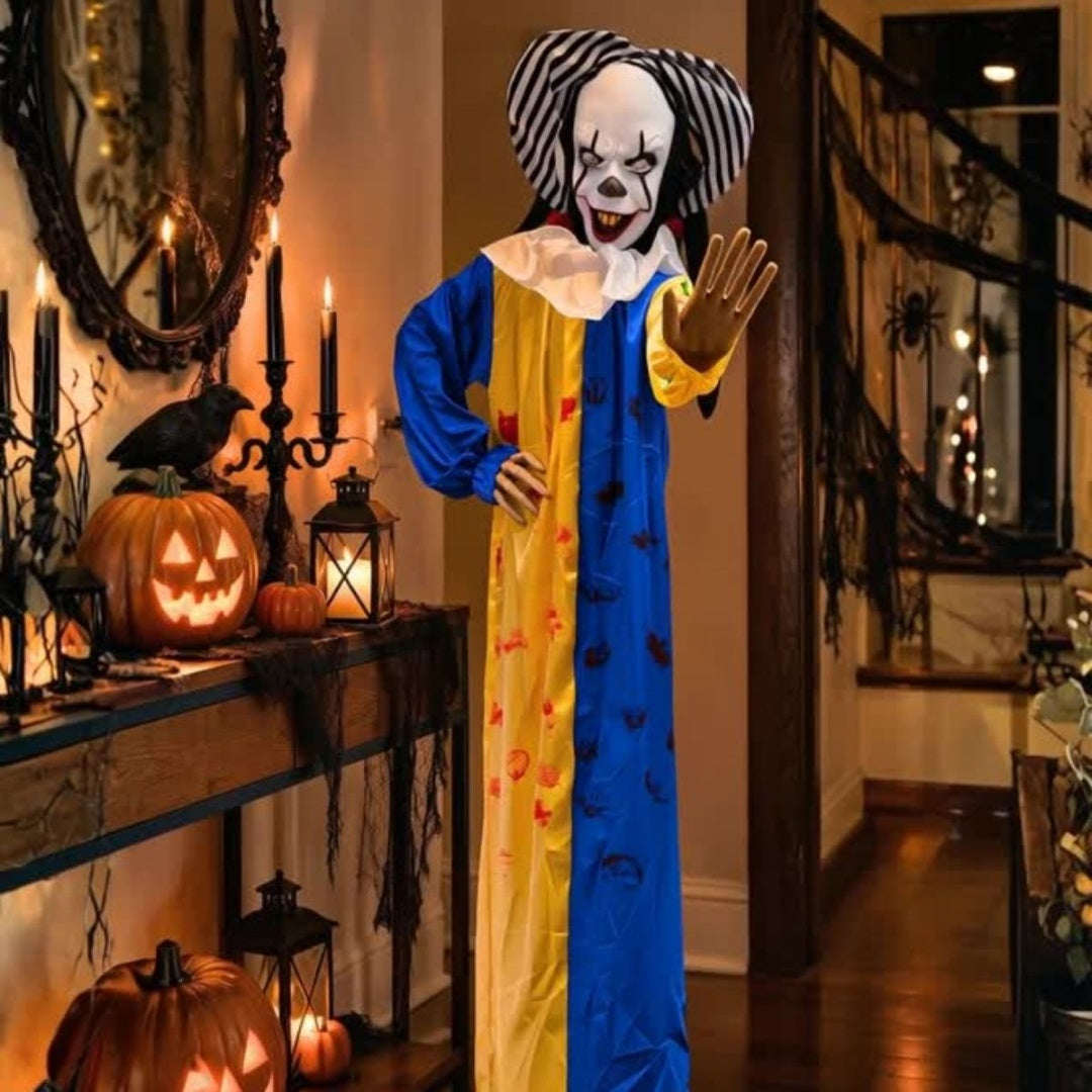 Payaso de Terror Animatronics Decoracion de Halloween Con Sensor