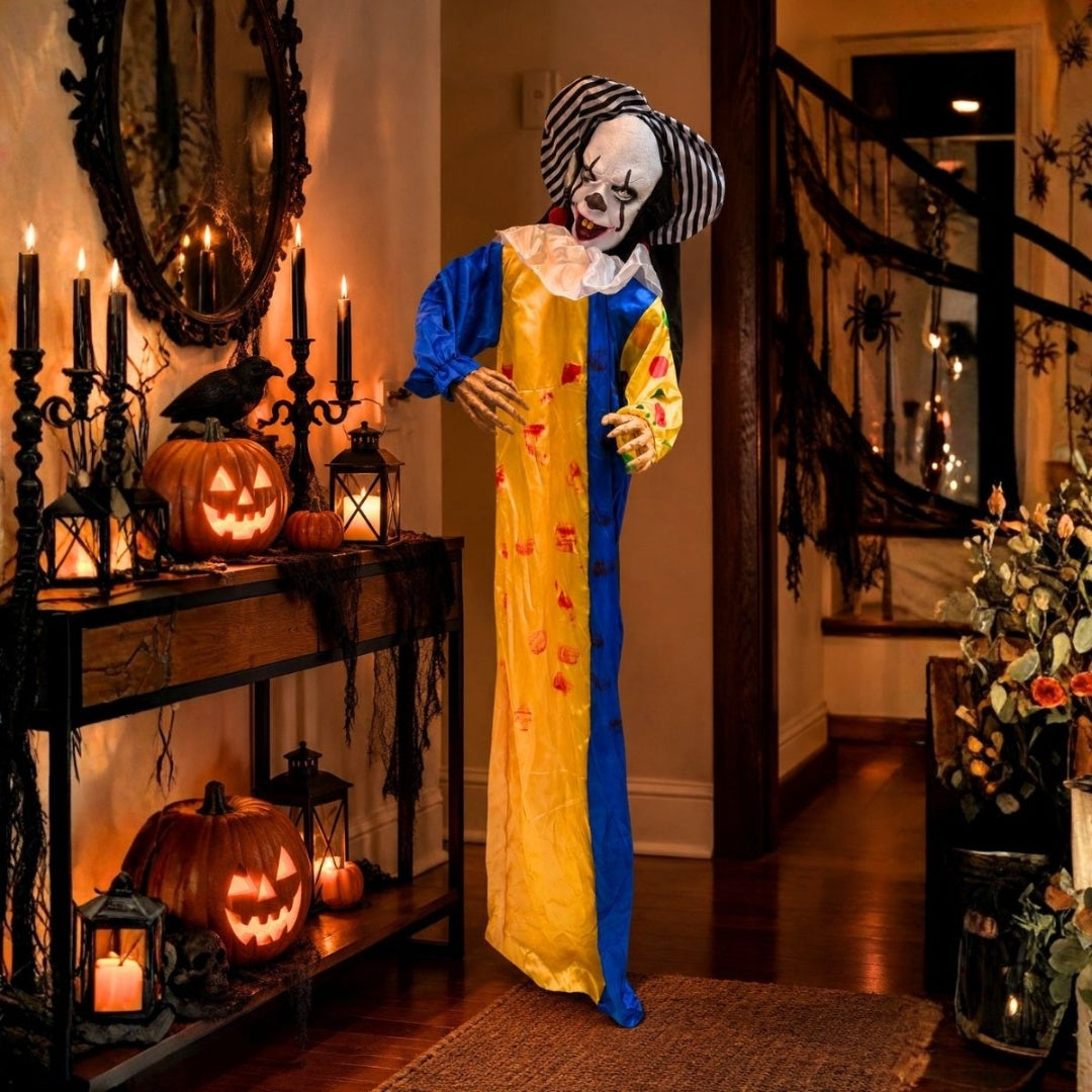 Payaso de Terror Animatronics Decoracion de Halloween Con Sensor