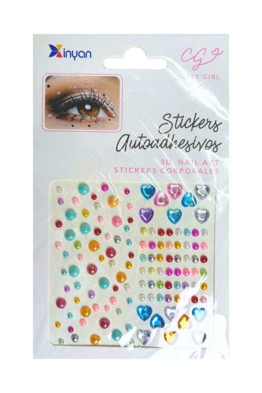 Strass Brillos Rostro Y Corporales Autoadhesivos