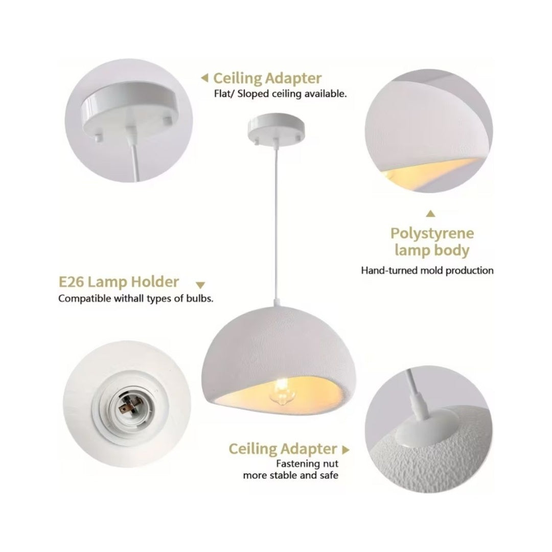 Lámpara Colgante Techo Diseño Moderno Blanco 25cm