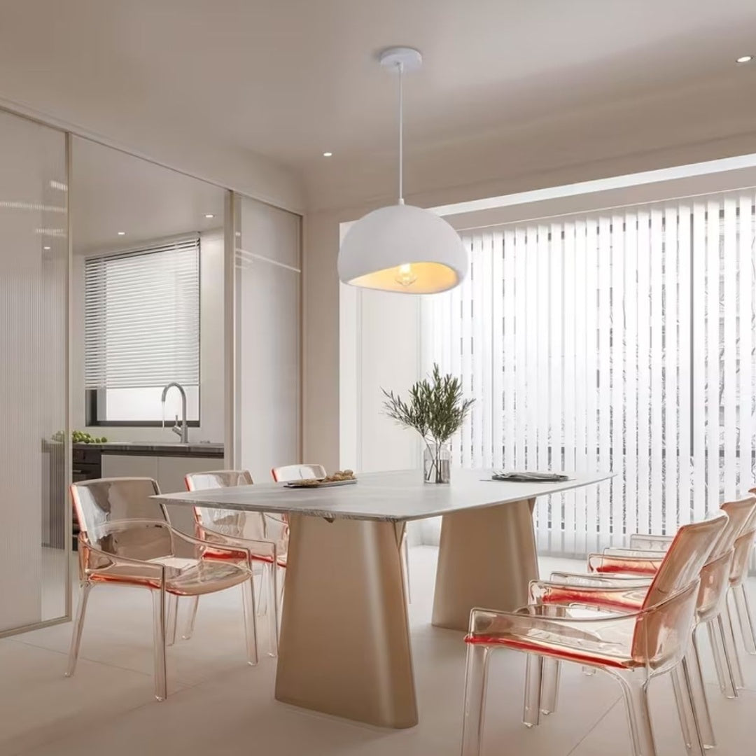 Lámpara Colgante Techo Diseño Moderno Blanco 25cm