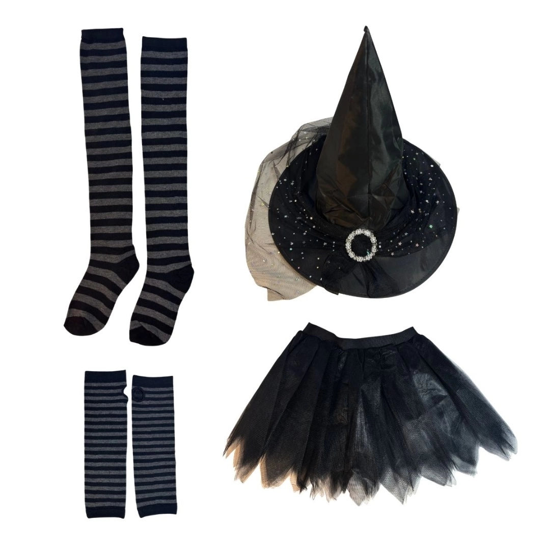 Set Disfraz Infantil De Bruja Halloween