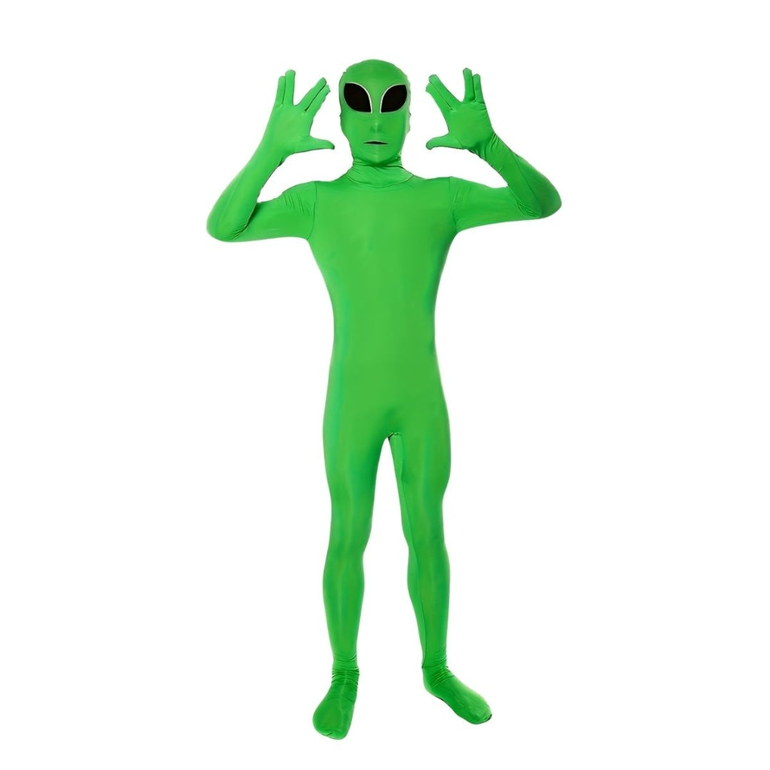 Disfraz De Alien Verde Con Máscara Adultos