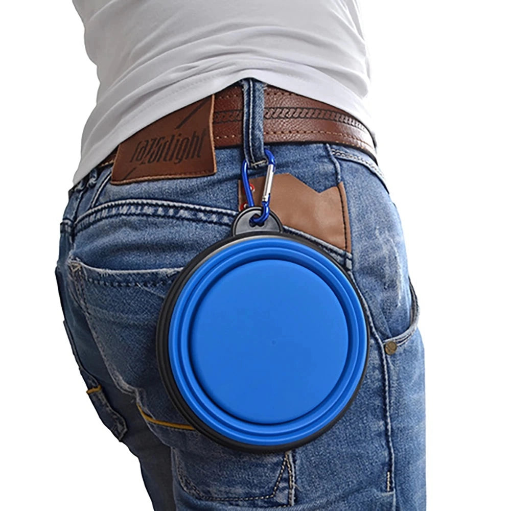 Plato De Goma Plegable Portátil Para Mascotas 350ml