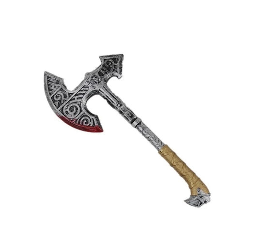 hacha De Juguete Vikinga Plateada Con Sangre Mango