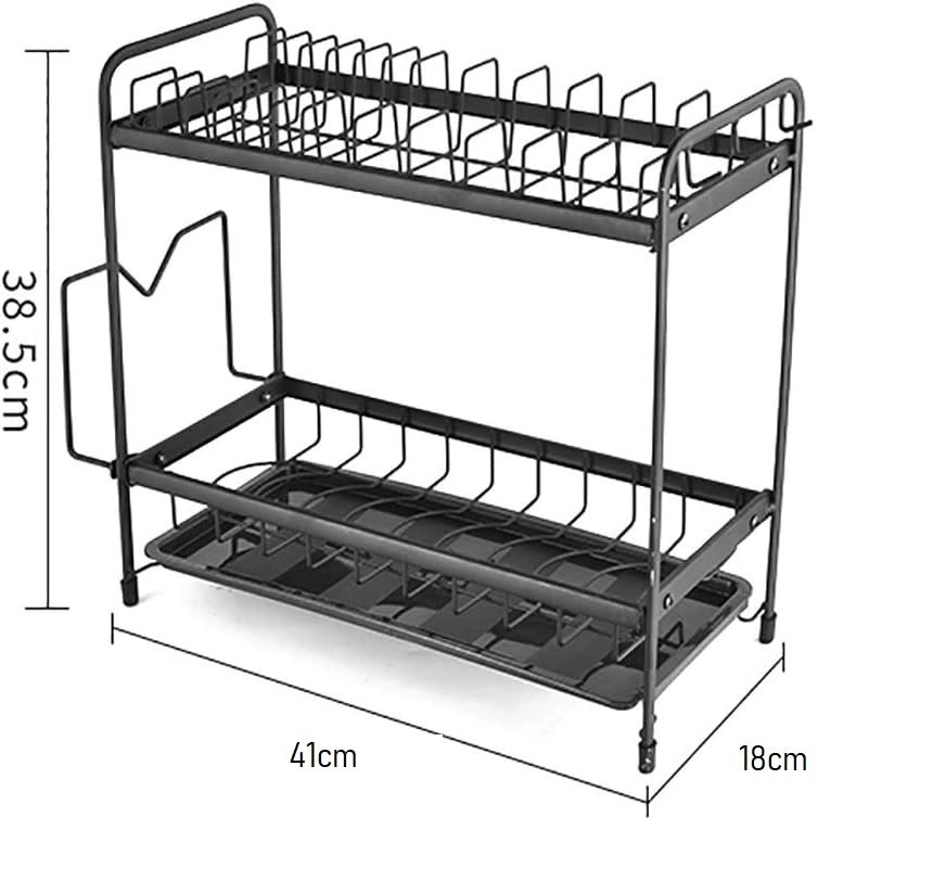 Escurridor Secaplatos Premium 2 Pisos Color Marrón