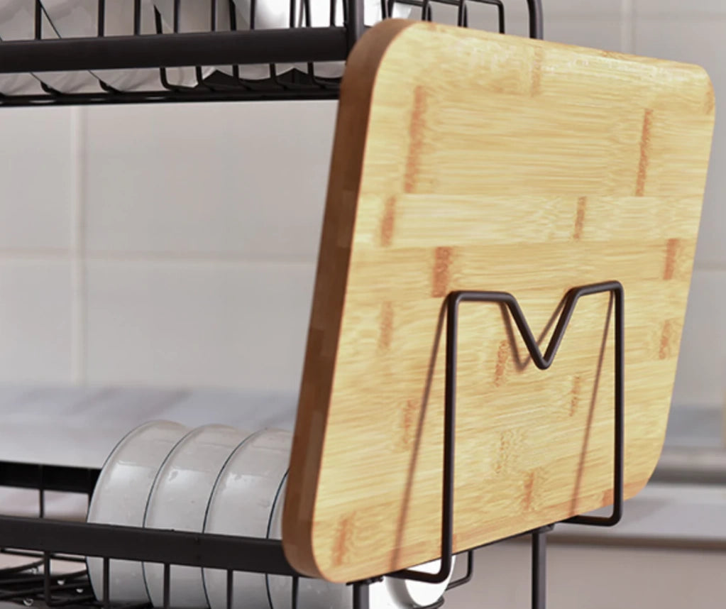 Escurridor Secaplatos Premium 2 Pisos Color Marrón