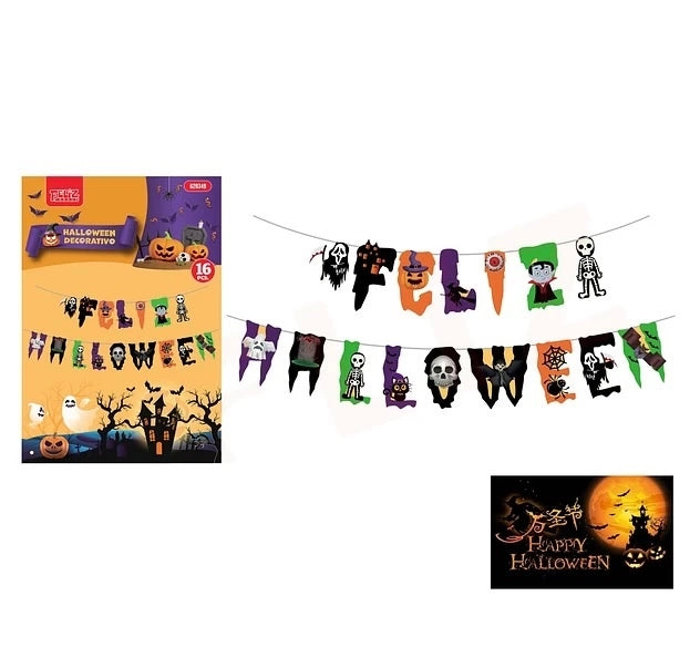 Guirnalda Feliz Halloween Decoración Fiesta