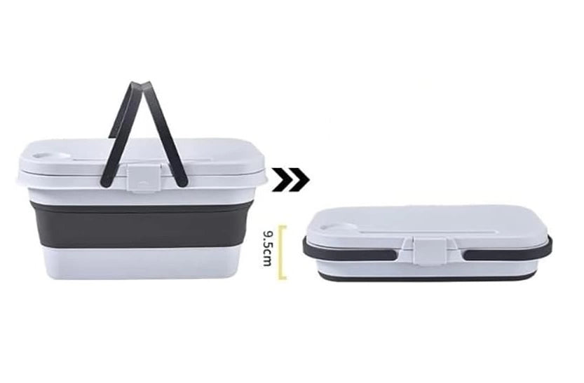 Cesta De Pícnic Plegable Expandible Con Mesa 47x24
