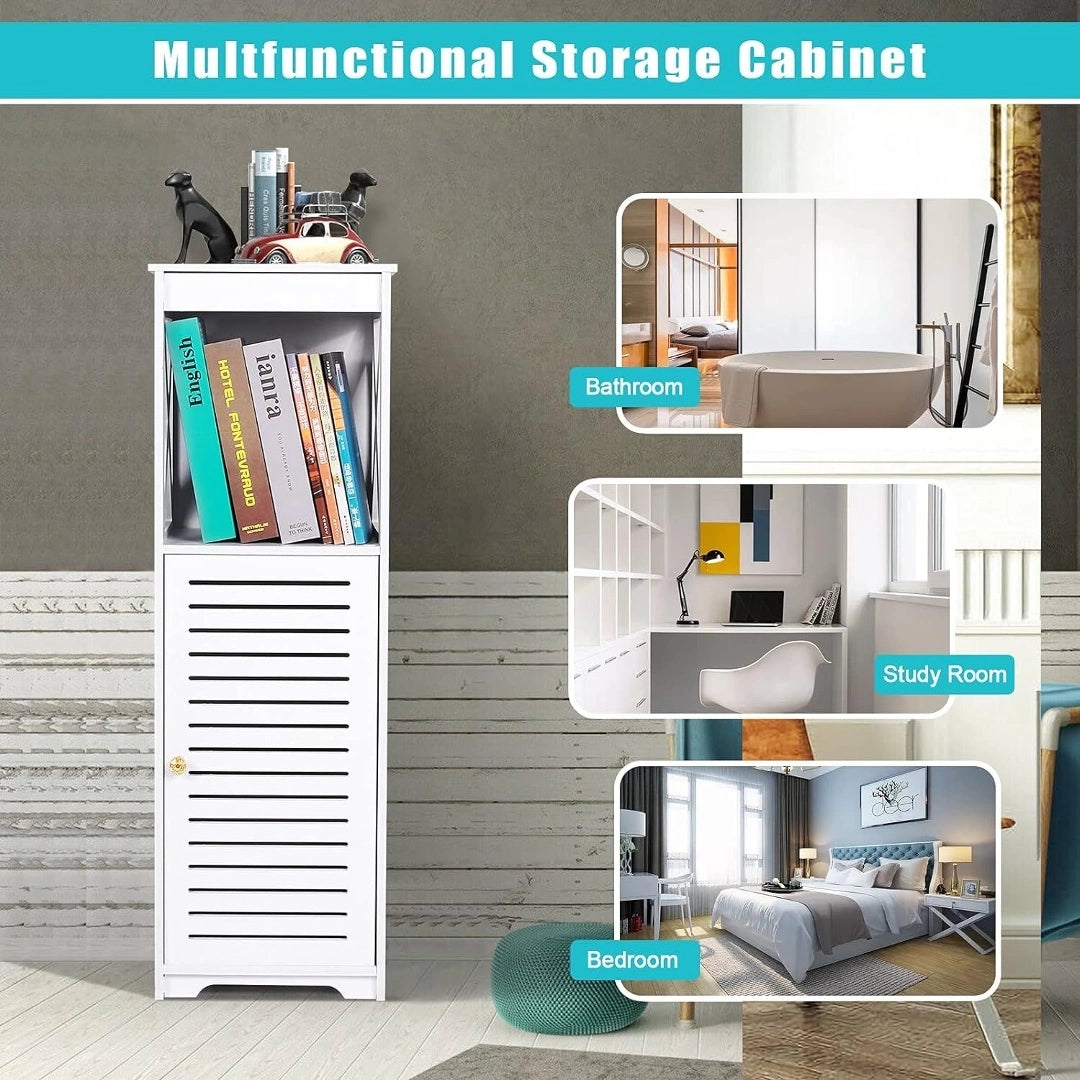 Mueble Organizador De Baño Blanco En Wpc 80x27