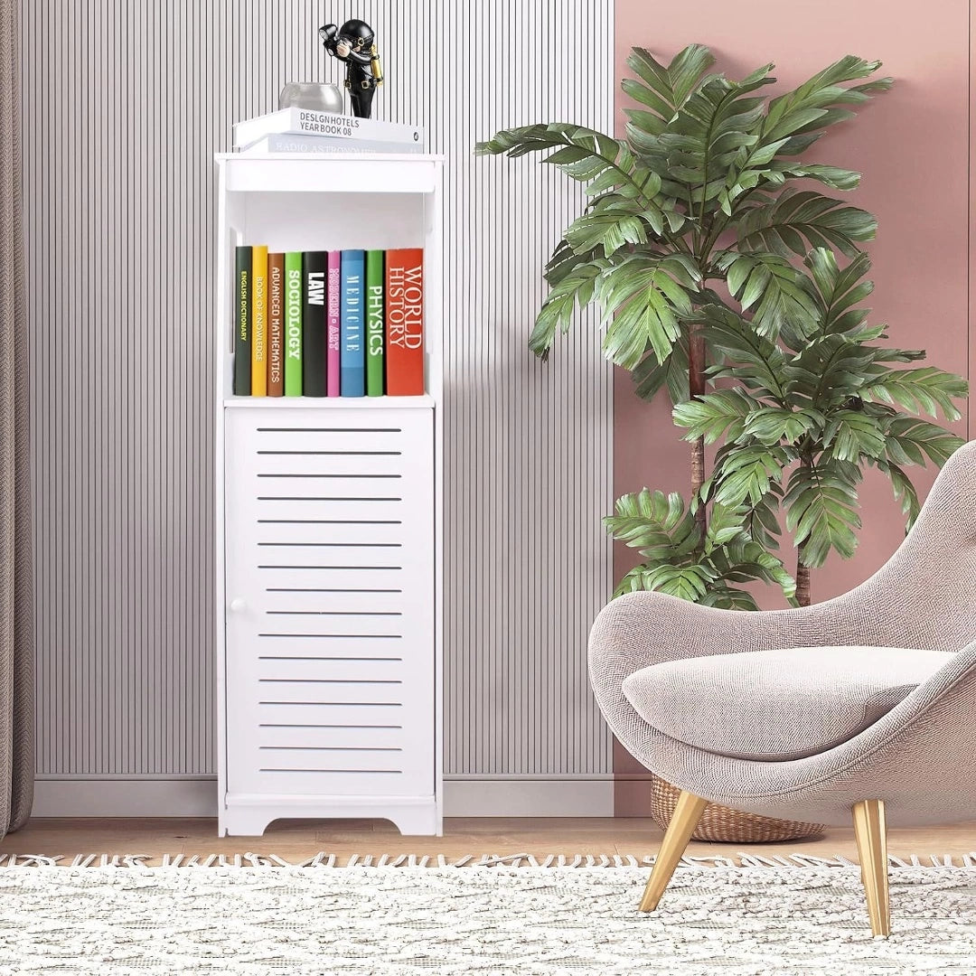 Mueble Organizador De Baño Blanco En Wpc 80x27