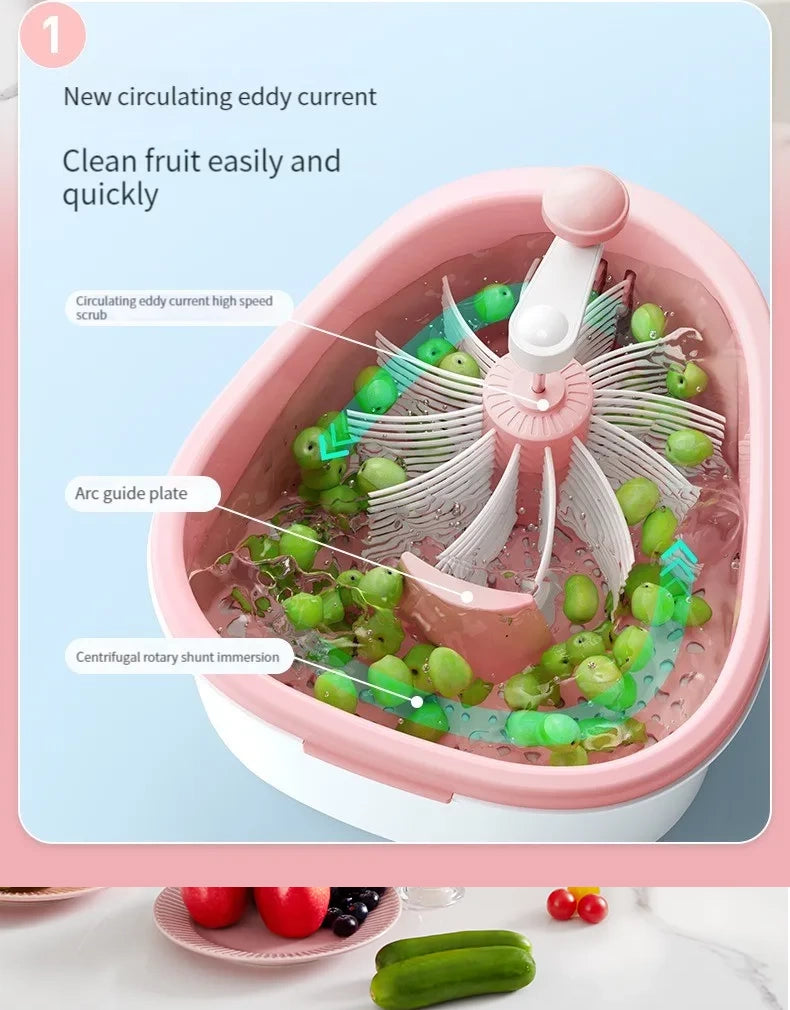 Lavadora Manual De Alimentos Frutas Con Escurridor