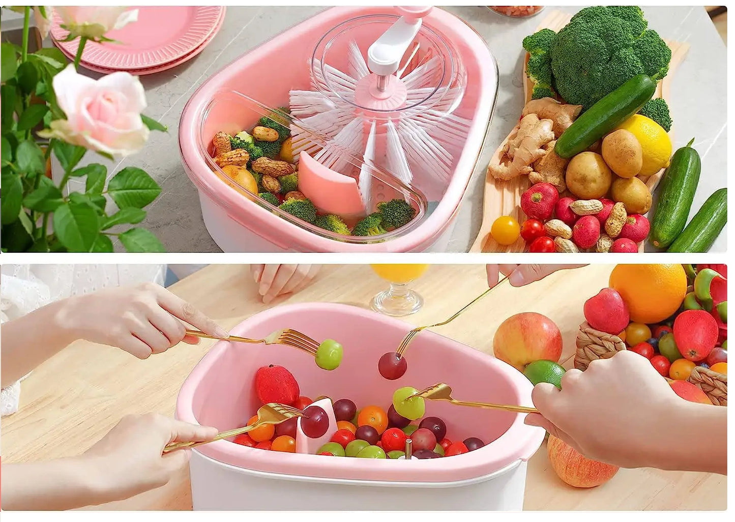 Lavadora Manual De Alimentos Frutas Con Escurridor