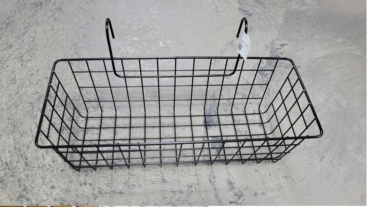 Cesta Organizador Colgante Metal Negro 37.5x19.5cm