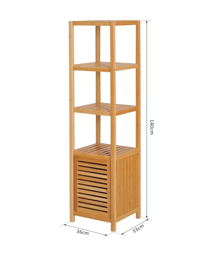 Mueble estantería de bambú