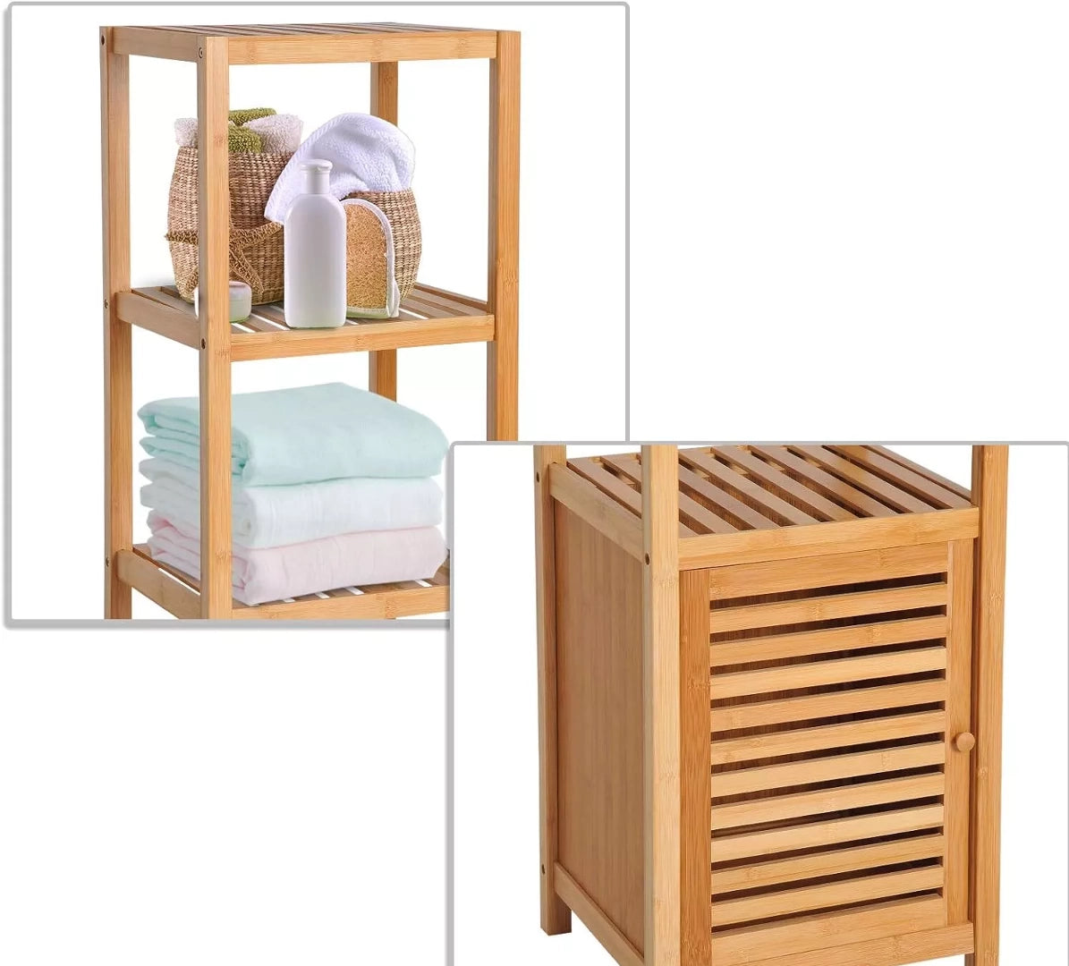 Mueble estantería de bambú