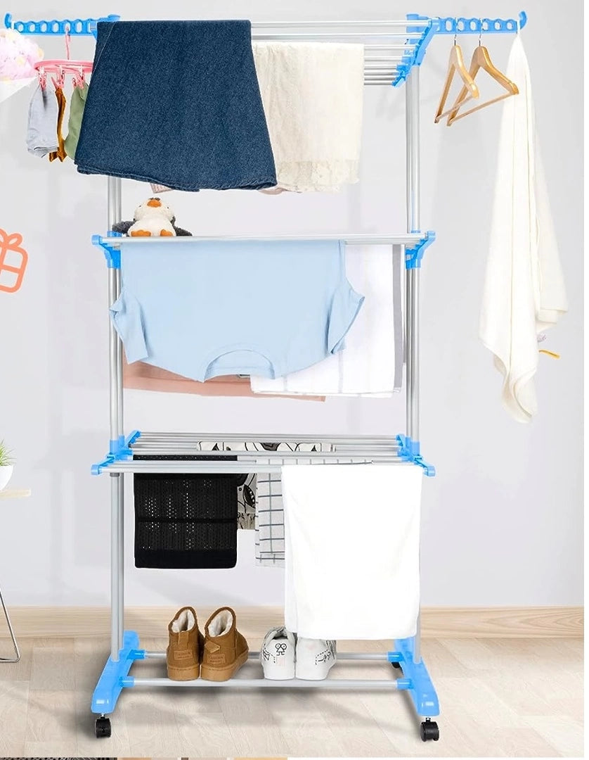 Tendedero plegable 3 niveles con ruedas