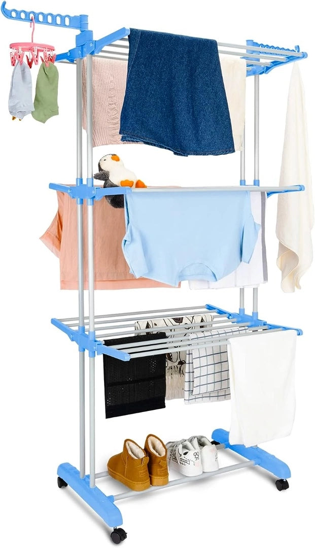 Tendedero plegable 3 niveles con ruedas