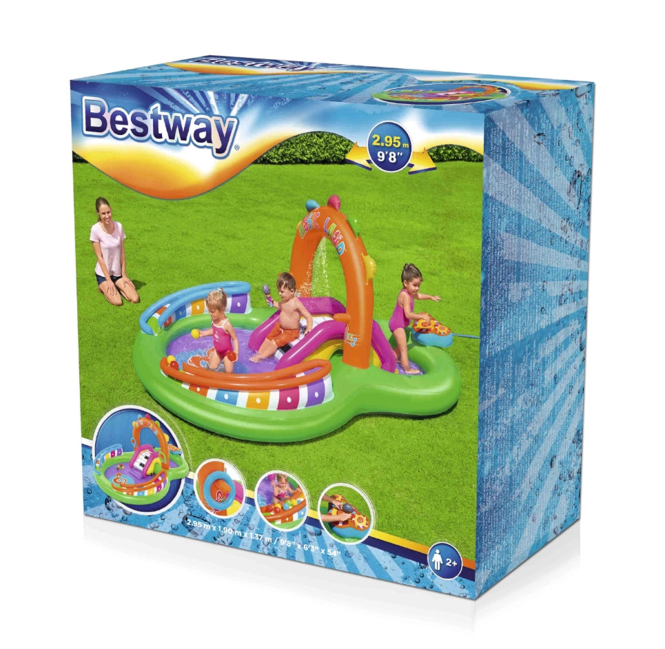 nflable Acuático con Tobogán Bestway