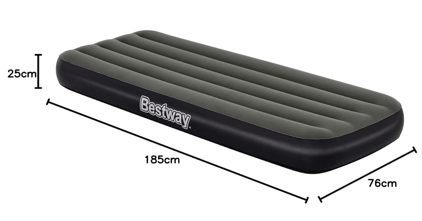 Colchón Inflable Bestway 1 Plaza Negro Camping