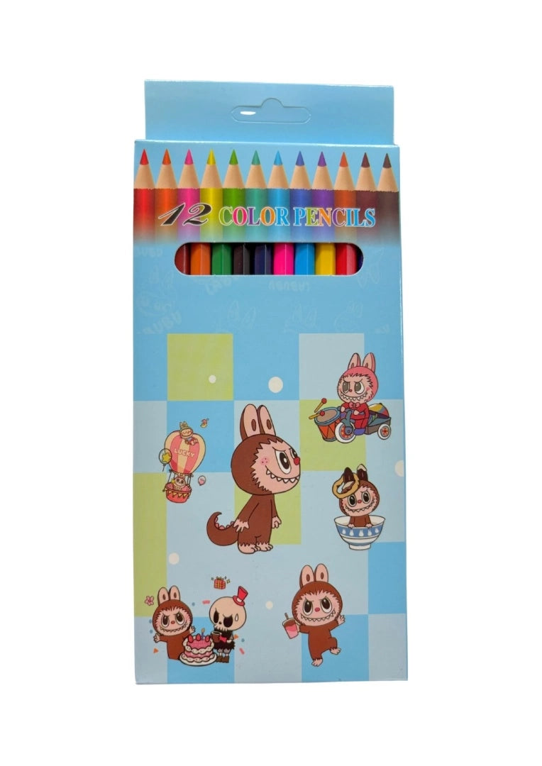 Lapices De Colores Labubu Largos Caja X12