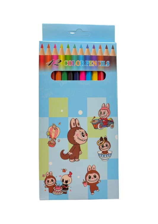 Lapices De Colores Labubu Largos Caja X12
