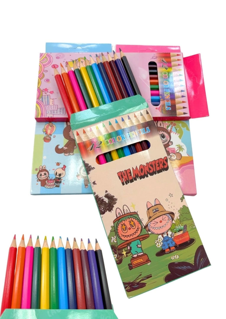 Lapices De Colores Labubu Largos Caja X12
