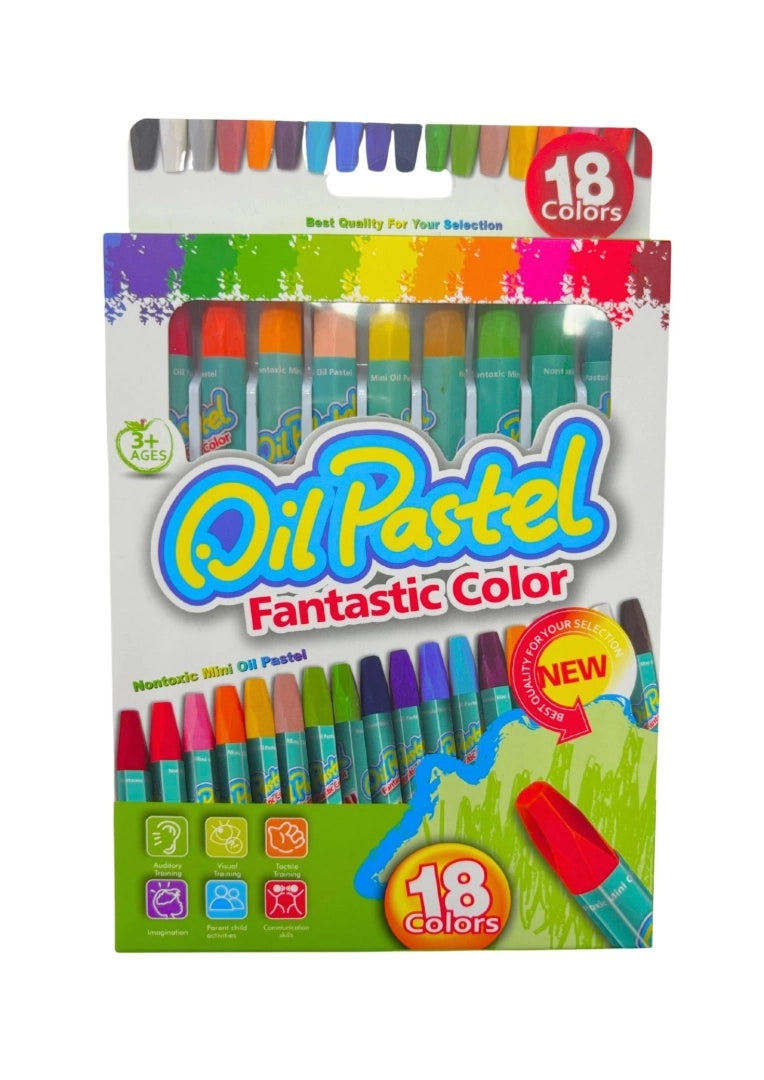 Set De 18 Crayones Pastel Al Óleo Fantástico Color