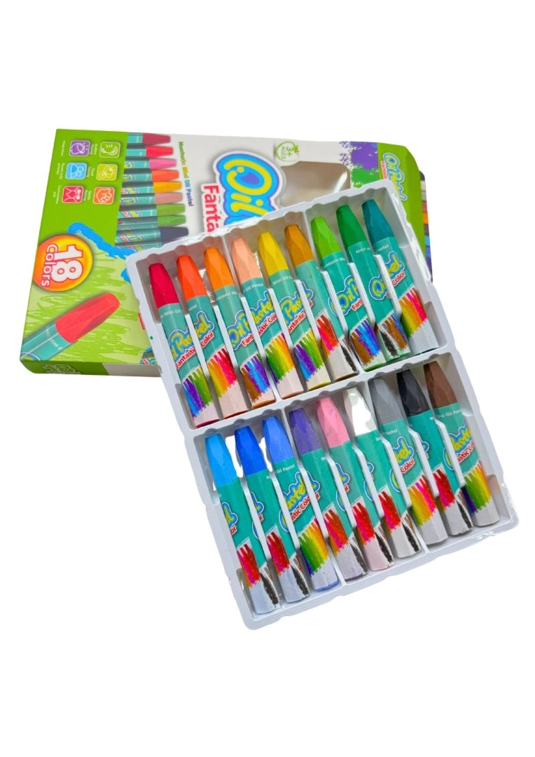 Set De 18 Crayones Pastel Al Óleo Fantástico Color