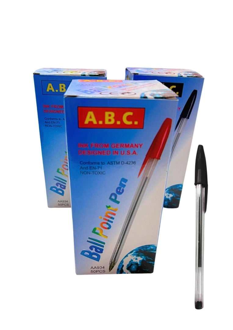 Lapiceras x 50 unidades negro azul o rojo