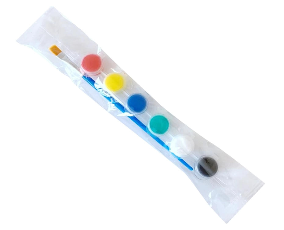 Juego de pintura acrílica lavable de 6 colores pack x12