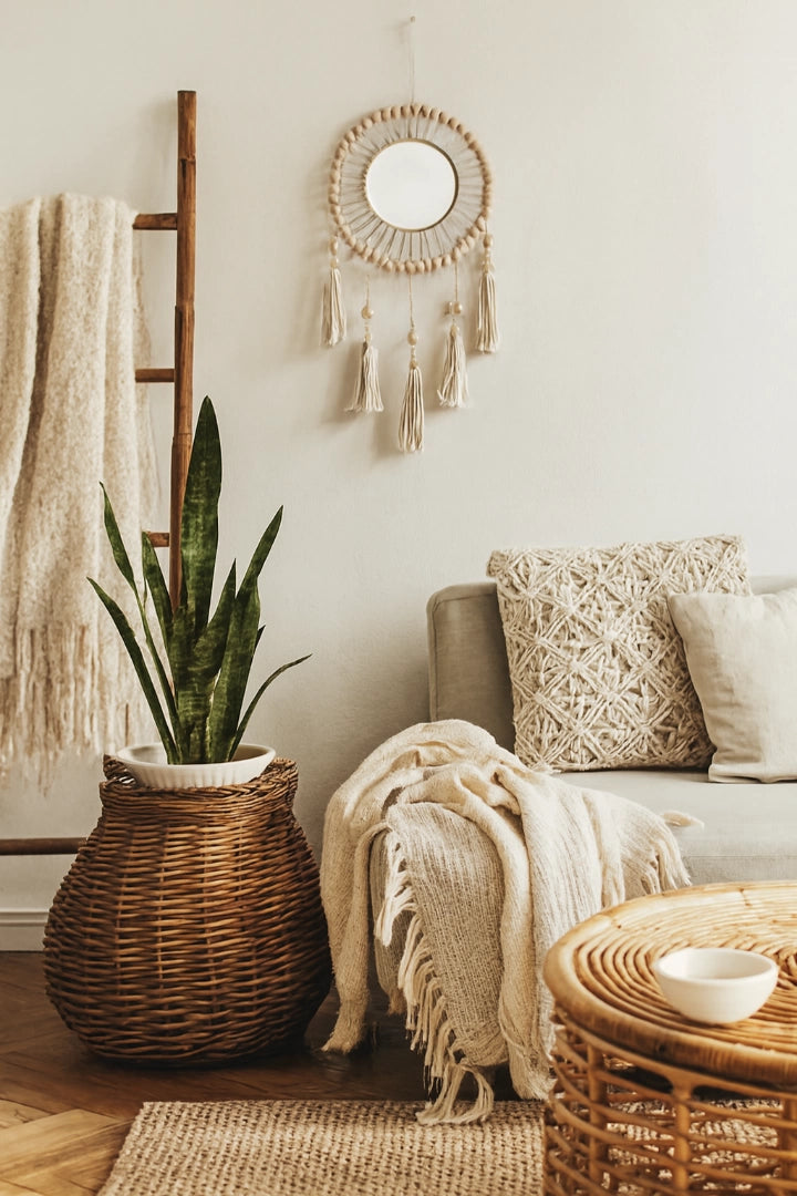 Espejo con Macramé estilo Bohemio 3 medidas