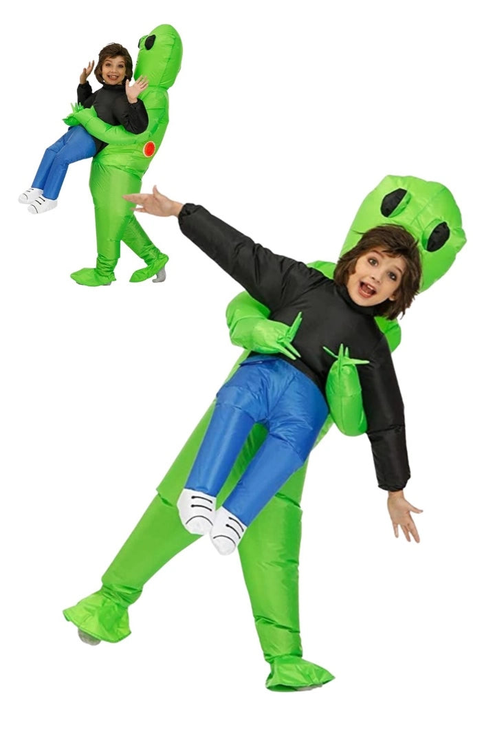 Disfraz Inflable Alien Verde Niños Halloween 157CM