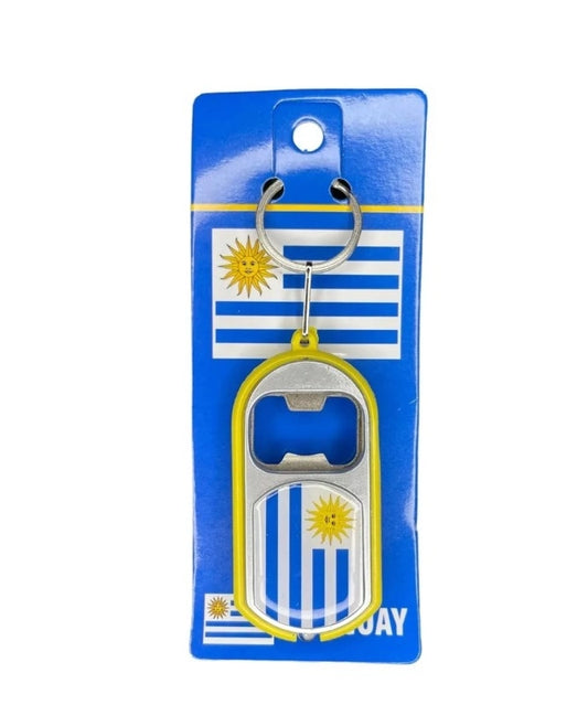 Llavero Destapador Con Luz Metalico De Uruguay Souvenir