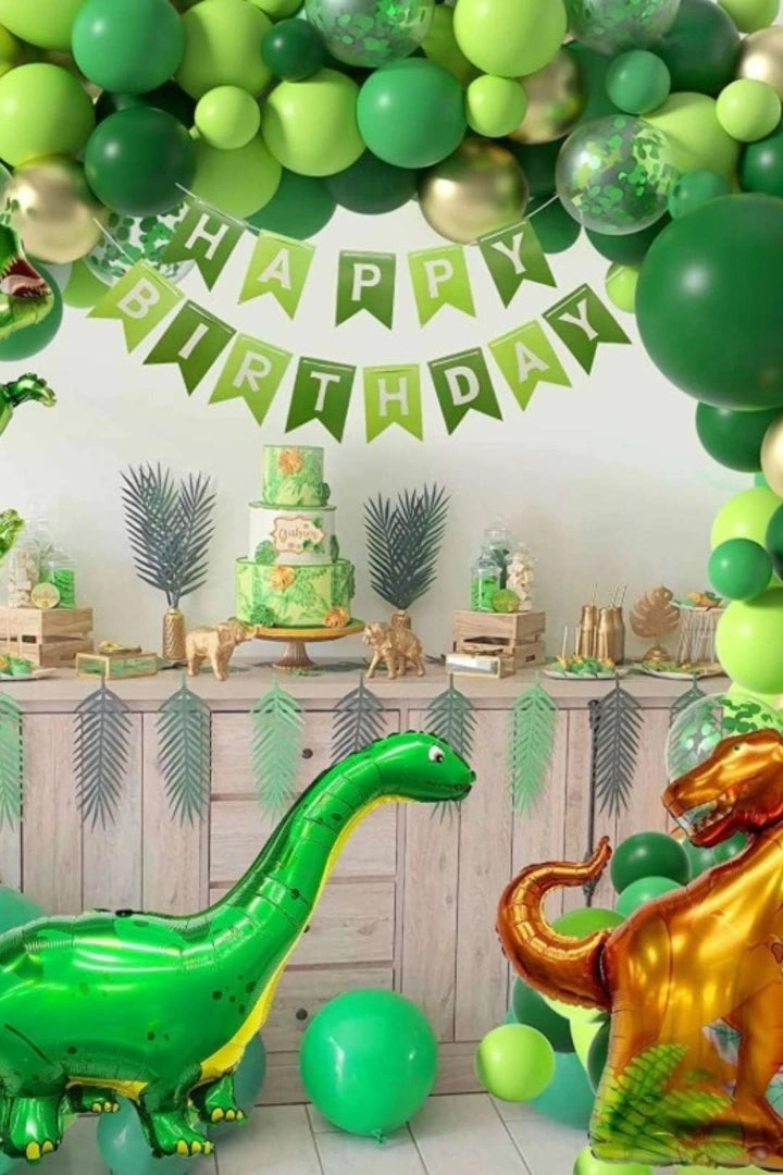 Set Globos De Dinosaurios Decoración Fiesta 113 Pcs