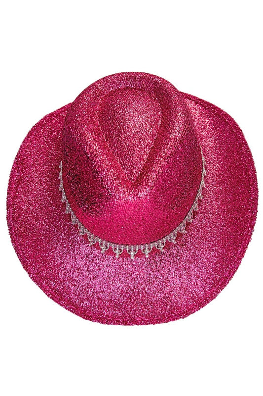 Sombrero Vaquero Cowboy De Fieltro Con Purpurina