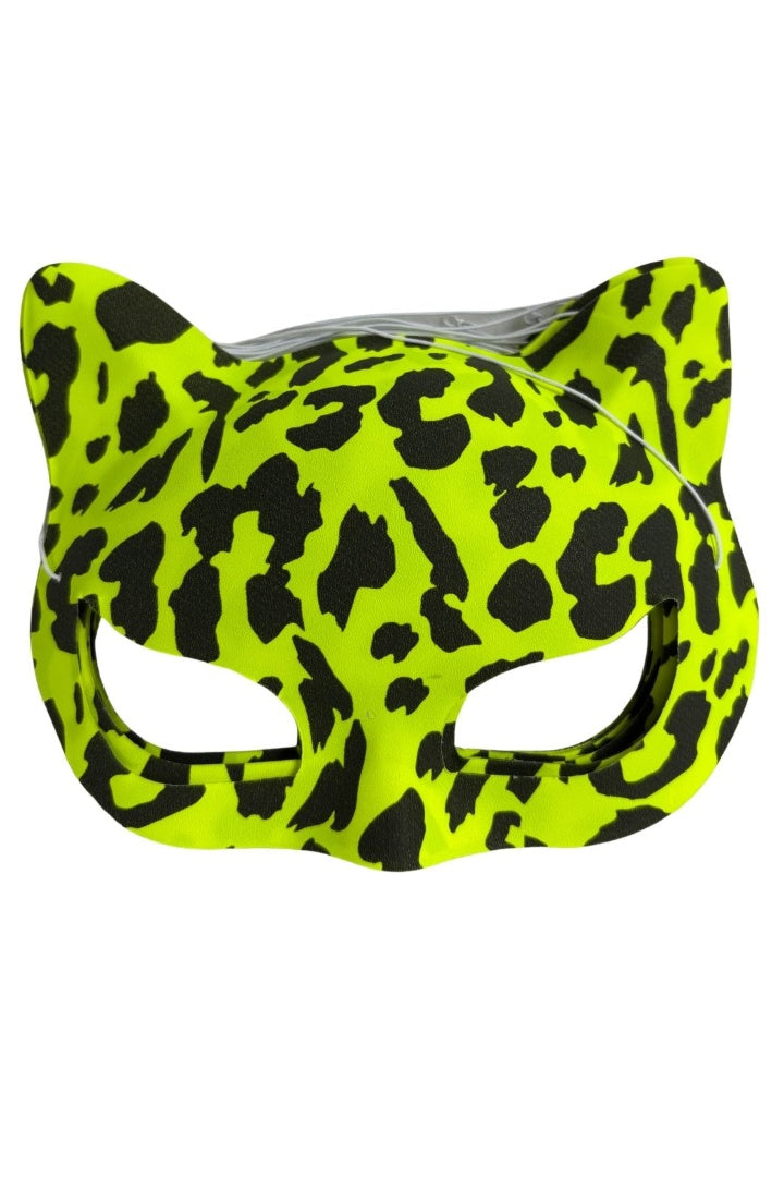Antifaz De Gato Leopardo Flúor Surtidos Pack X12