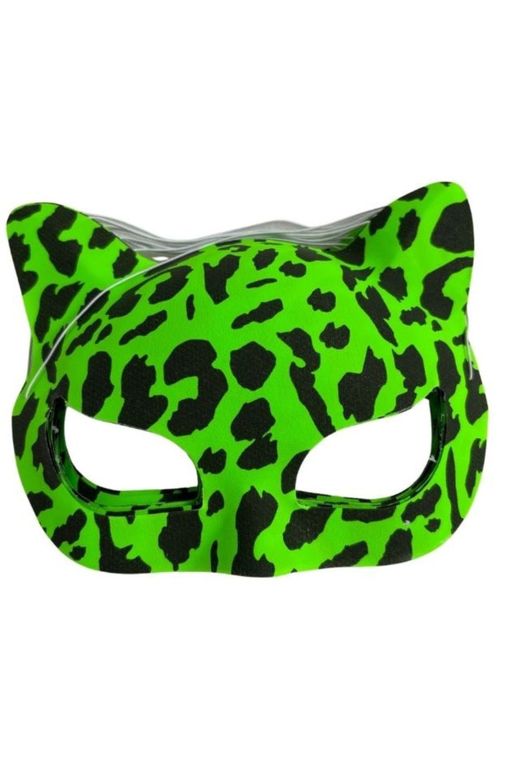 Antifaz De Gato Leopardo Flúor Surtidos Pack X12