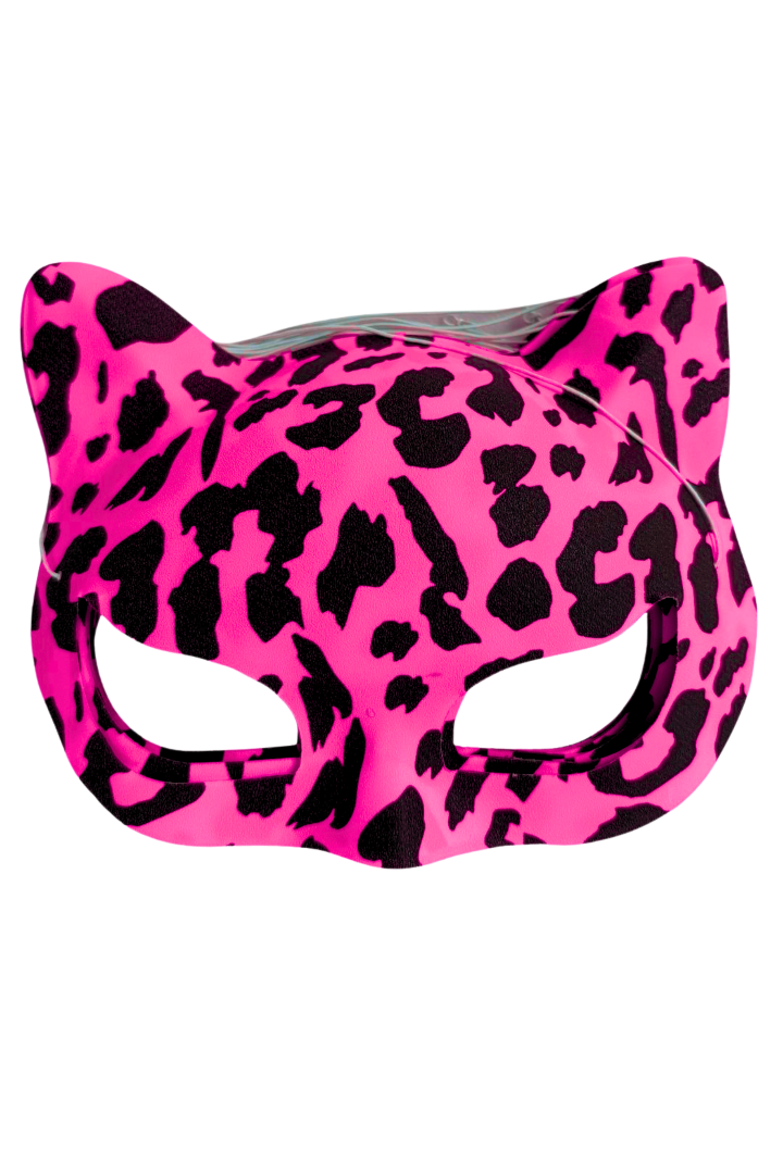 Antifaz De Gato Leopardo Flúor Surtidos Pack X12