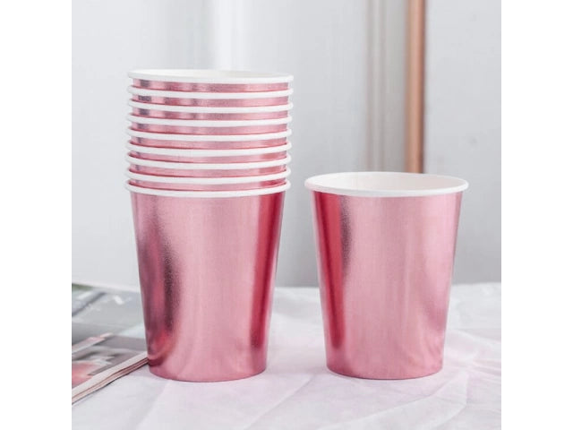 Vasos Descartables Metalizados X10 Para Fiesta