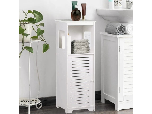Mueble Organizador De Baño Blanco En Wpc 80x27