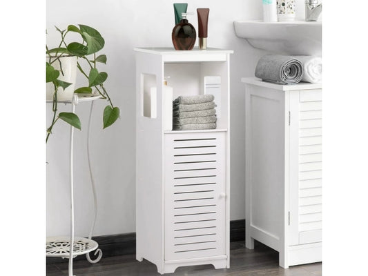 Mueble Organizador De Baño Blanco En Wpc 80x27