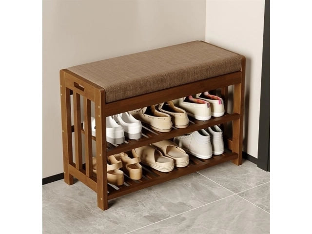 Banco Organizador Zapatera Color Marron