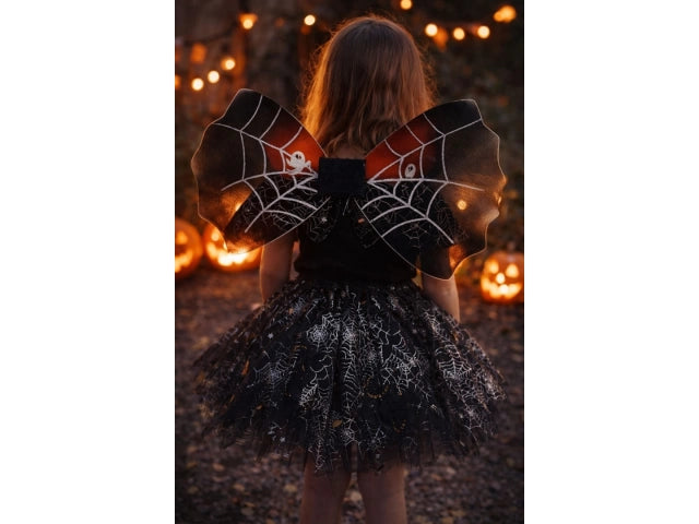Set Tutu Y Alitas Disfraz Infantil Araña Halloween