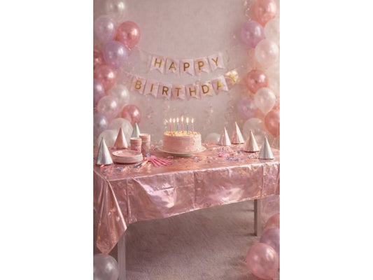 Mantel De Fiesta Liso Metalizado 1,37x1,83 Cm