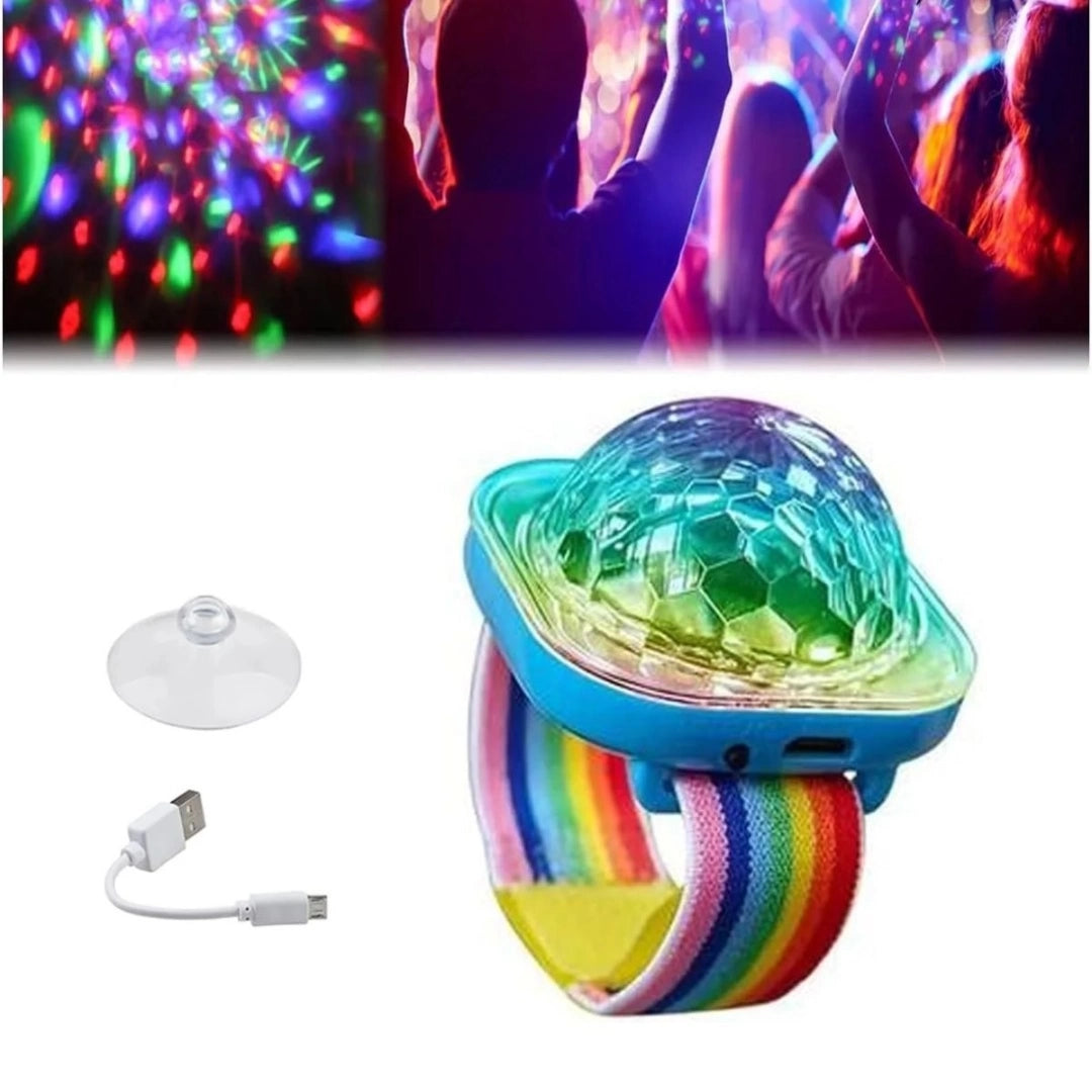 Pulsera Cotillón Disco Led Circular Carga Usb