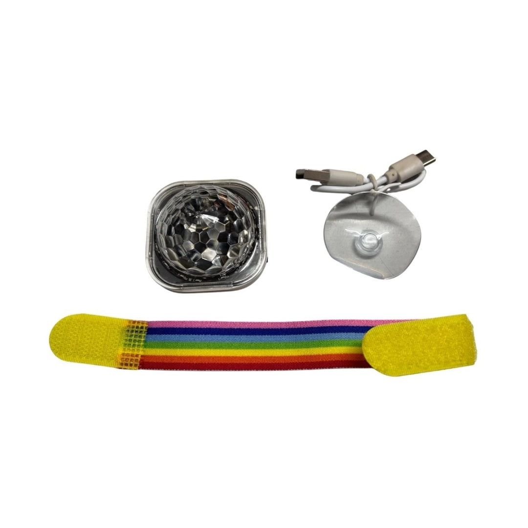 Pulsera Cotillón Disco Led Circular Carga Usb