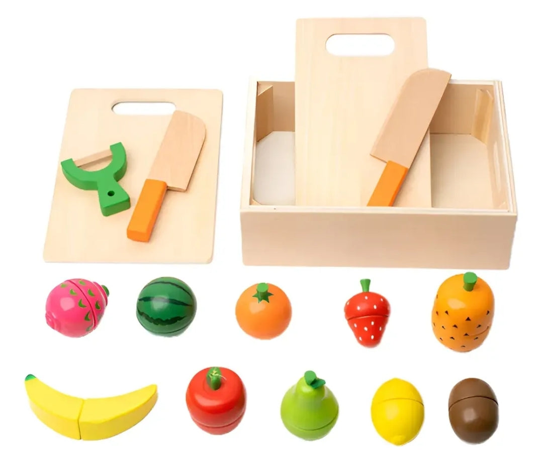 Juego de Frutas Magnéticas de Madera 16 Piezas