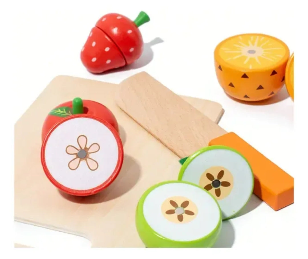Juego de Frutas Magnéticas de Madera 16 Piezas